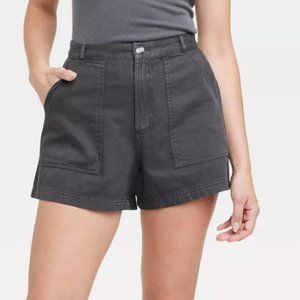 Universal Threads Dark Wash Twill Shorts High Waisted Women's